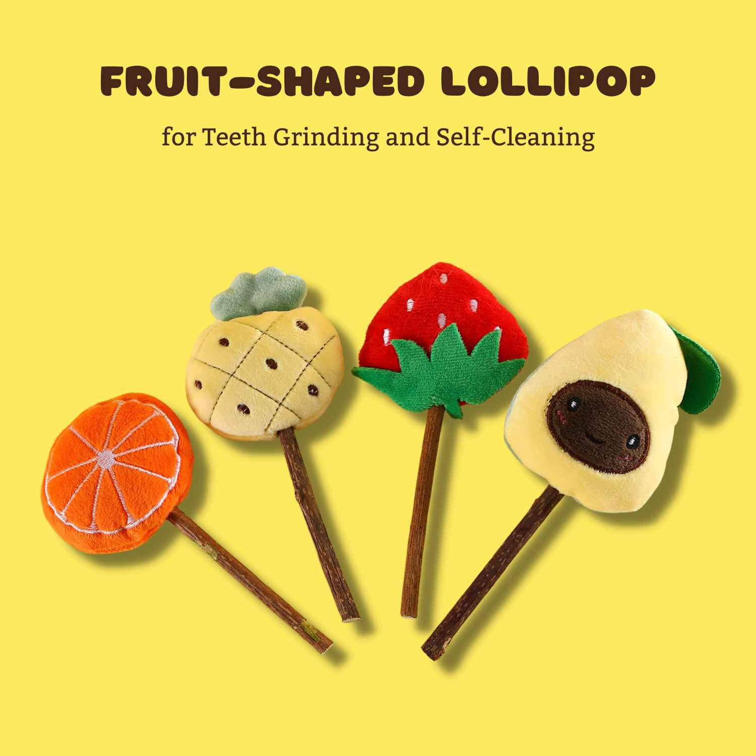 Fruit Hat & Molar Stick Set for Pets: Fun Photography Accessories, Cat Supplies