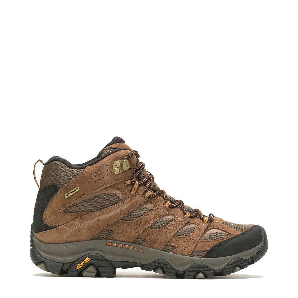 Merrell Mens Moab 3 Mid Waterproof Hiking Boots - Earth Brown