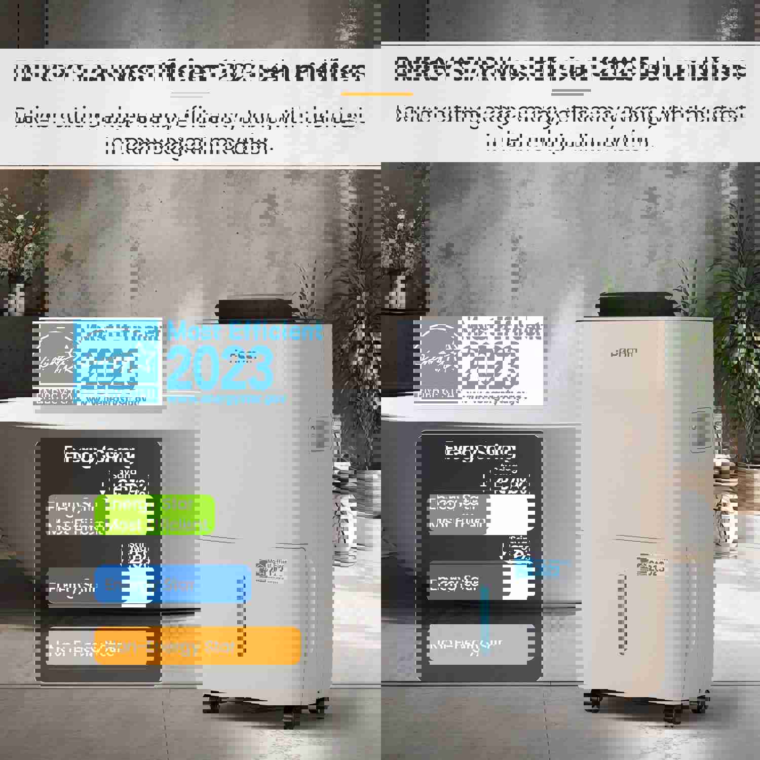 Fehom 80 Pints Energy Star Dehumidifier for Large Spaces up to 5,000 Sq. Ft