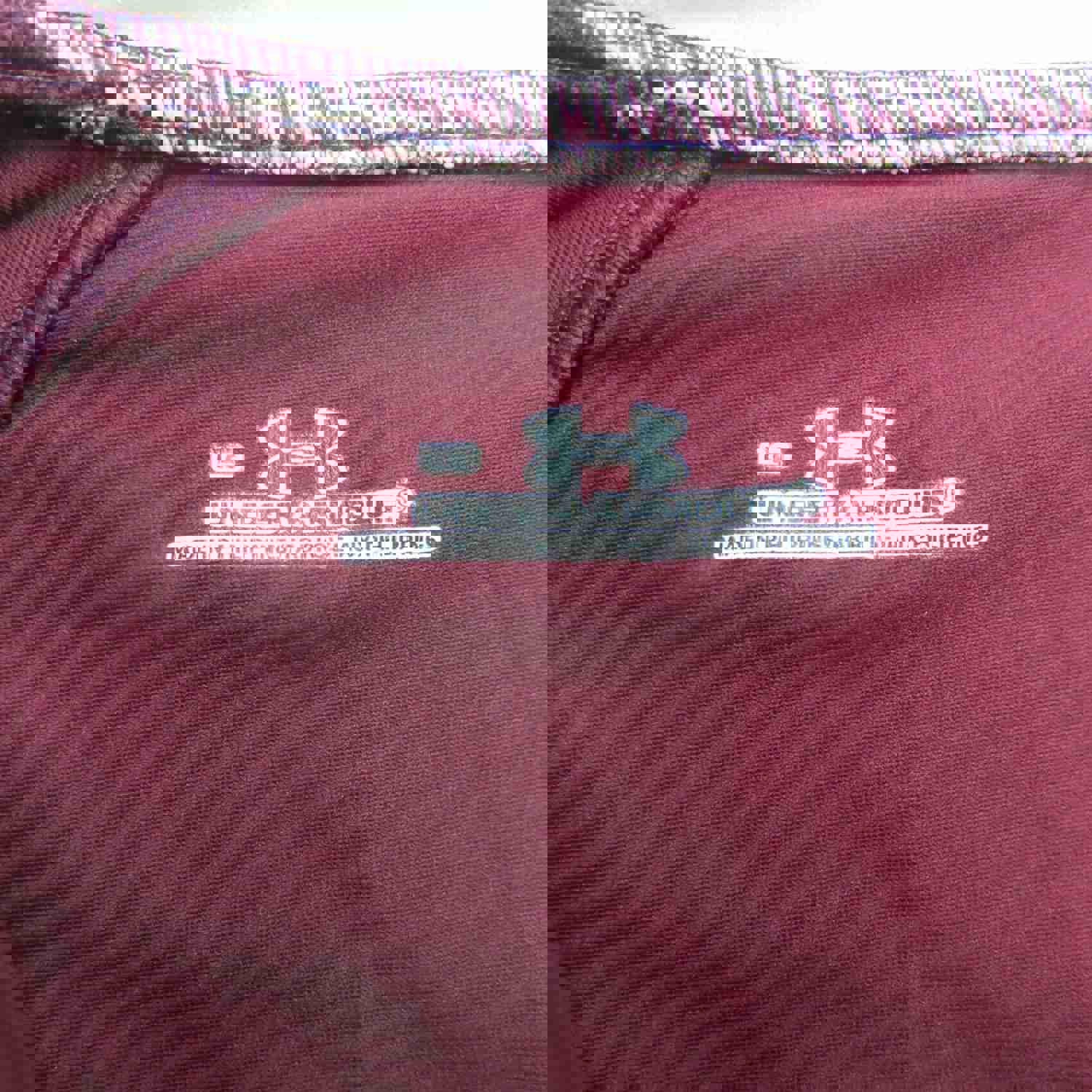 Under Armour Men's Large Red Short Sleeve V Neck Tee with Swoosh Logo