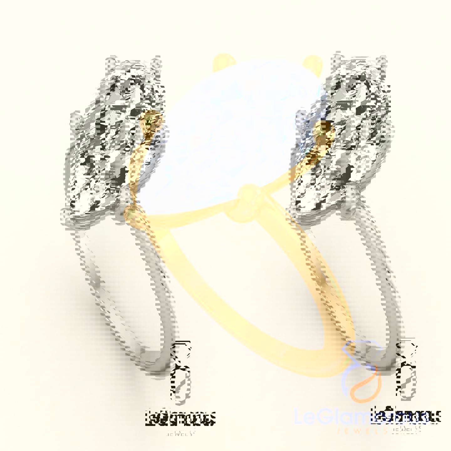 Pear Solitaire Lab Grown Diamond Engagement Ring For Wedding Gift
