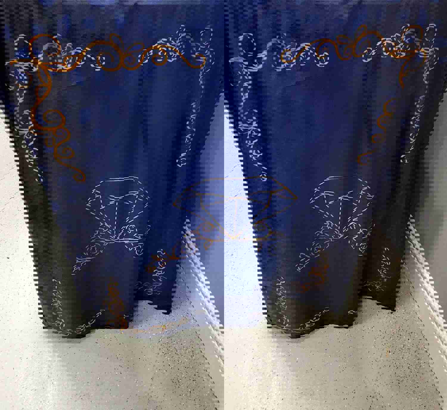 6 Custom Printed Velvet Table Throw - All Over Print