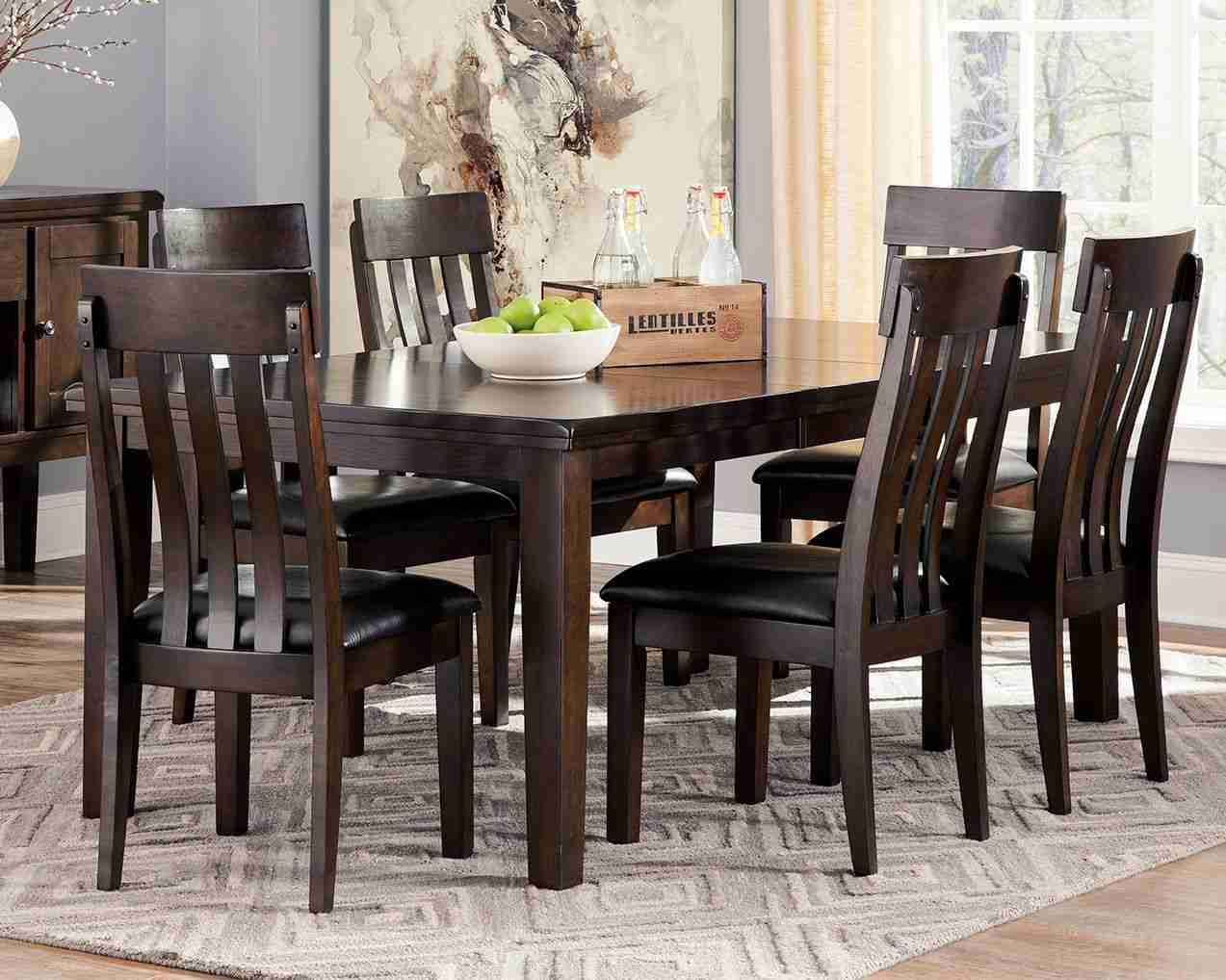 Haddigan Dark Brown Rectangular Dining Room Extension Table