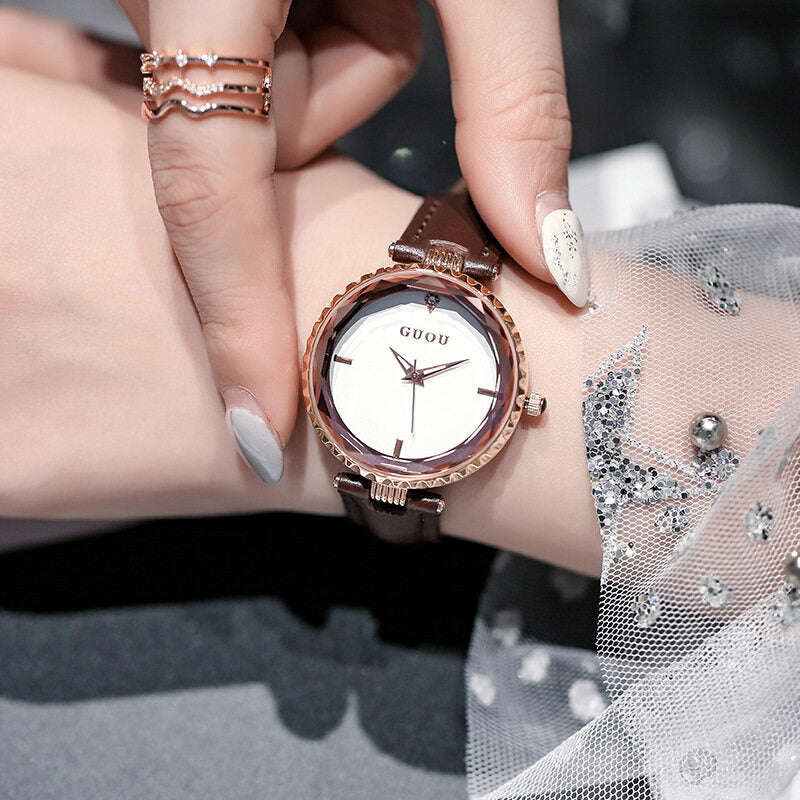 Guou 6014 Women's Watch Casual Waterproof Fashion Korean Style Trendy Simple Elegant Net Red Watch
