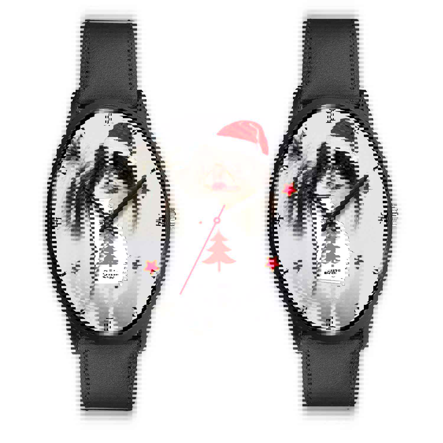 Japanese Chin Dog Georgia Christmas Special Wrist Watch