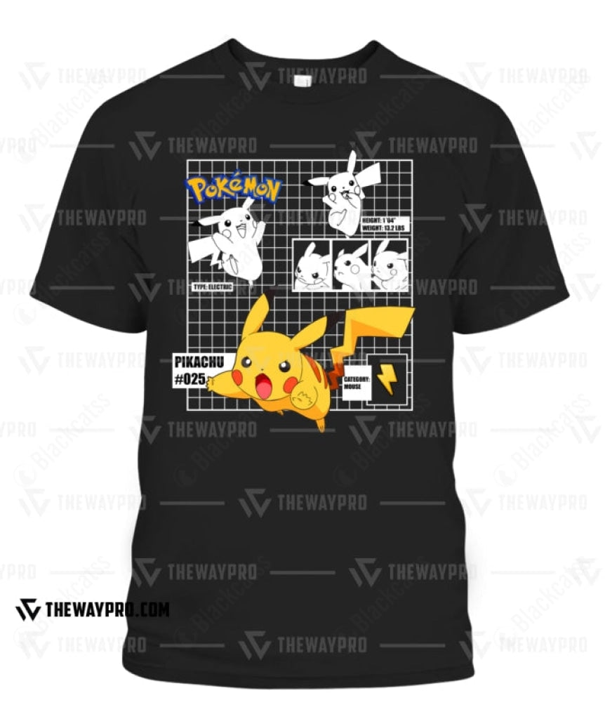 PKM Pikachu #025 Custom Graphic Apparel - Unisex Cotton T-Shirt