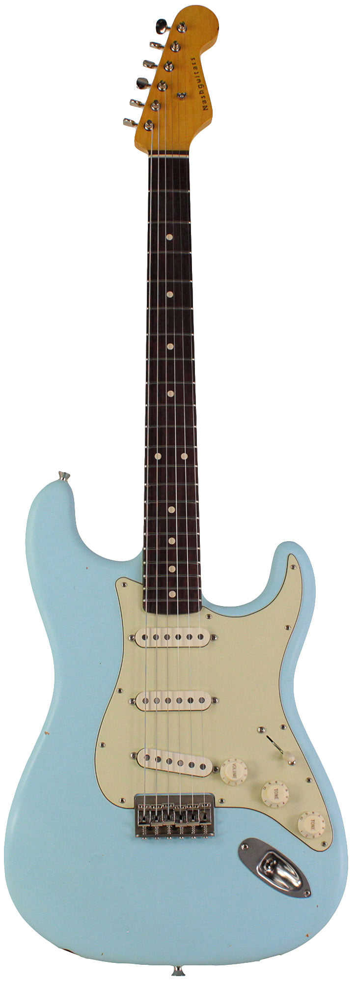 Nash S-63 Guitar, Sonic Blue, Hardtail, Light Aging