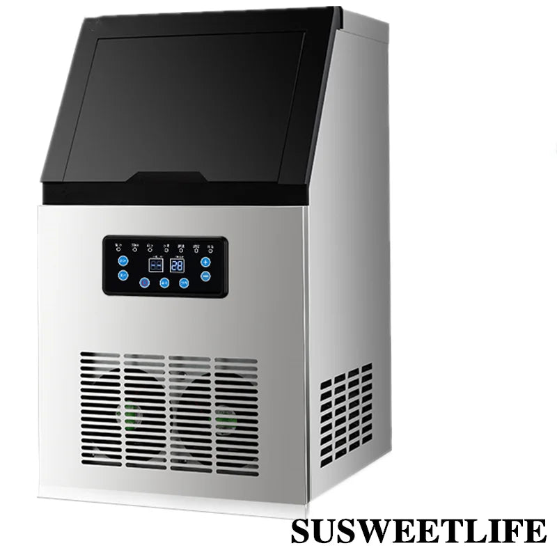 60KG 70KG 80KG Commercial Cube Ice Machine for Bar, Coffee Shop, Tea Shop, or Home Use