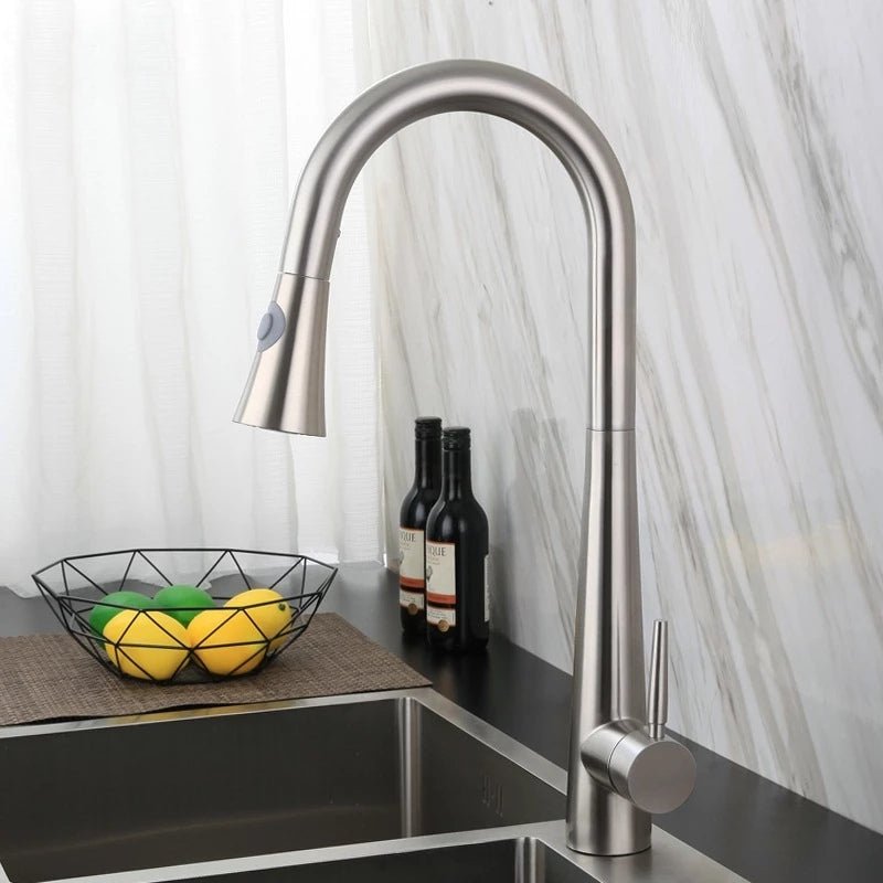 MIRODEMI® Smart Sensor Kitchen Faucet Mixer in White/Matte Black/Brushed Nickel
