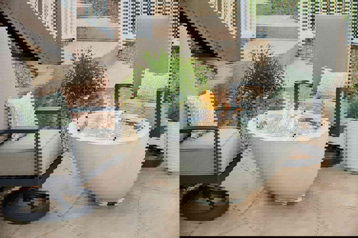 Outdoor Greatroom CV-30 Cove 42 Round Concrete Gas Fire Pit Bowl