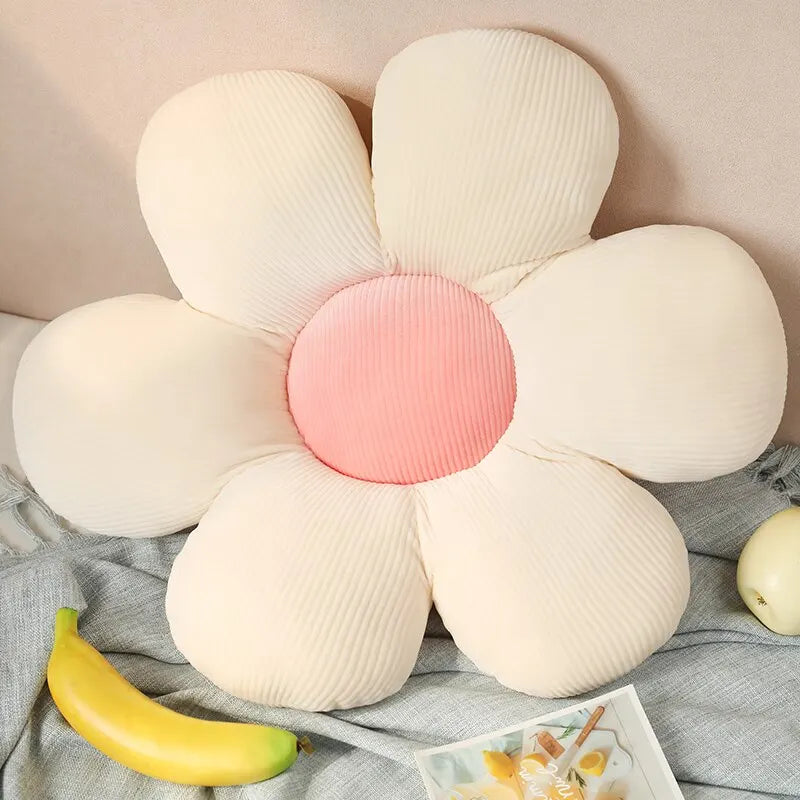 35cm Colorful Flowers Plush Cushion Stuffed Toy for Girls, Babies, and Home Decor