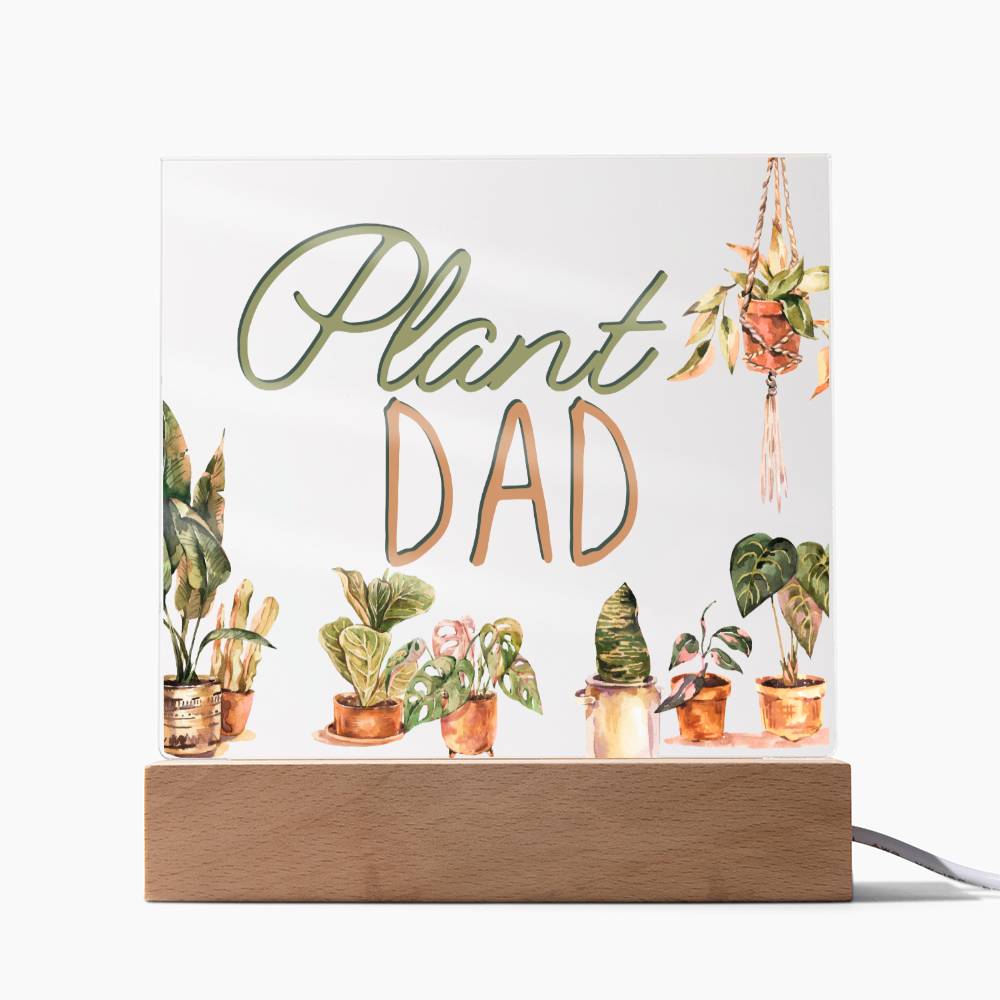 Funny Plant Acrylic LED Night Light - Indoor Garden Decor - Perfect Gift for Plant Lovers