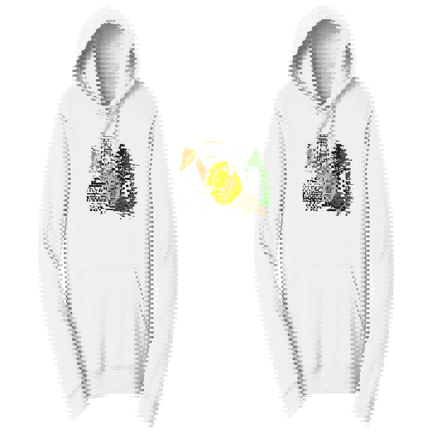 New Zoo Minimalist Animals Logo - Adult Unisex Hoodie Sweatshirt