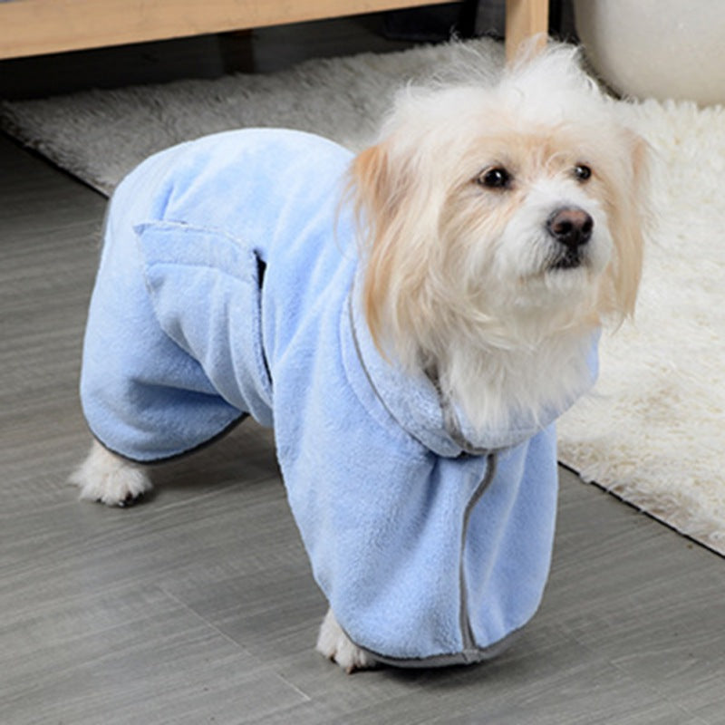 Quick-drying Pet Absorbent Towel Dog Bathrobe for Dogs & Cats