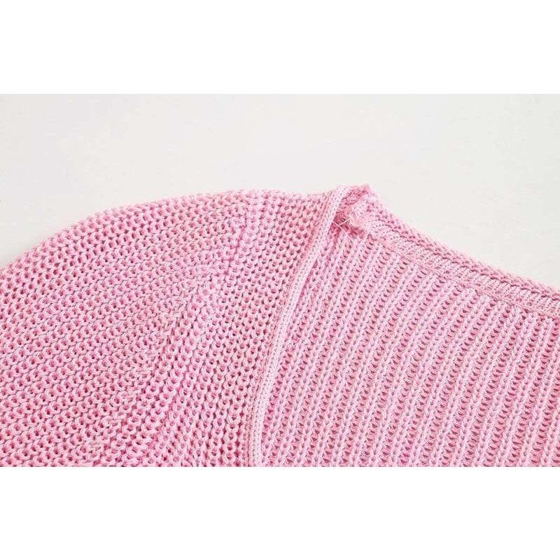 Fashion Solid Knitted Sweater