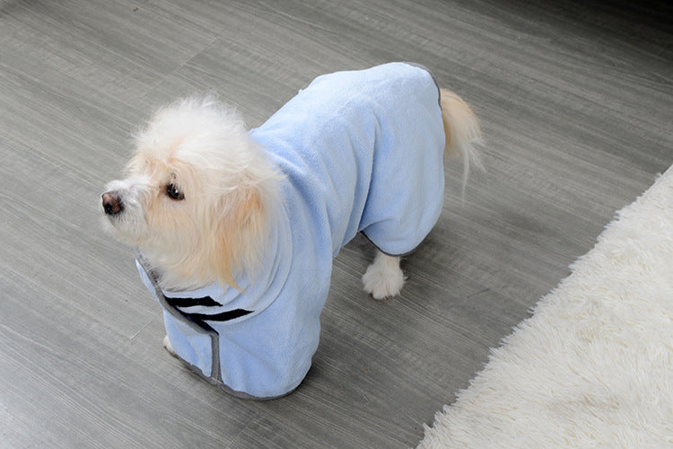 Quick-drying Pet Absorbent Towel Dog Bathrobe for Dogs & Cats
