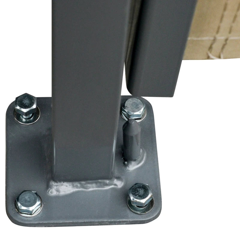 Outsunny 20 Double Retractable Patio Side Awning with UV Protection & Auto Pull-Back