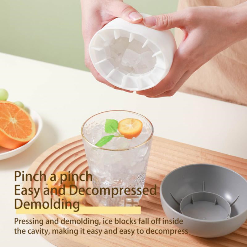 Silicone Mushroom Ice Block Mold - Easy Demould Kitchen Gadget for Homemade Crushed Ice
