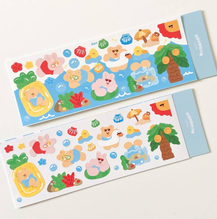 Summer Vacation Sticker - Made in Korea