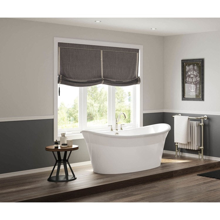 Freestanding Tub Orchestra 66 x 36 x 26-5/8 Inch 2 Piece Center Drain White Oval