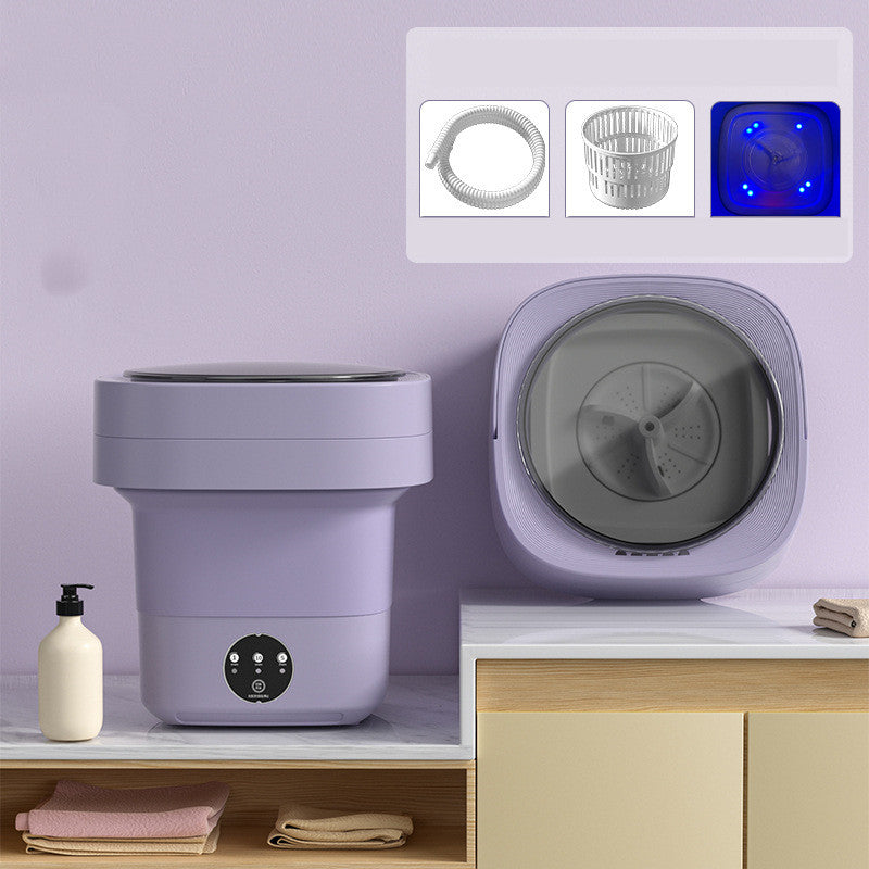 Mini Foldable Washing Machine for Socks and Underwear with Spinning Dry Function