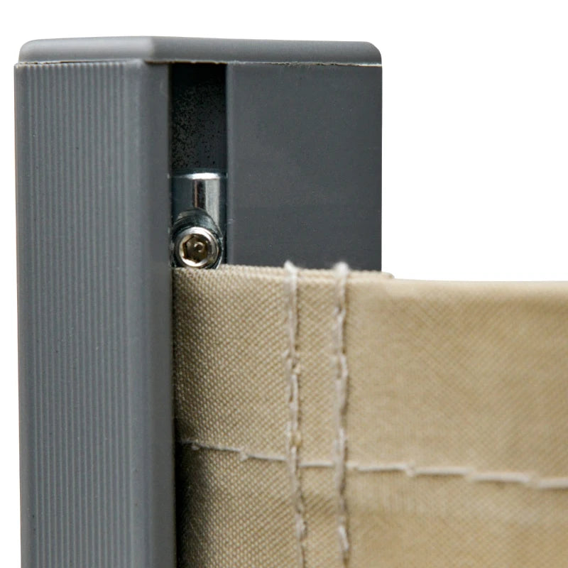 Outsunny 20 Double Retractable Patio Side Awning with UV Protection & Auto Pull-Back