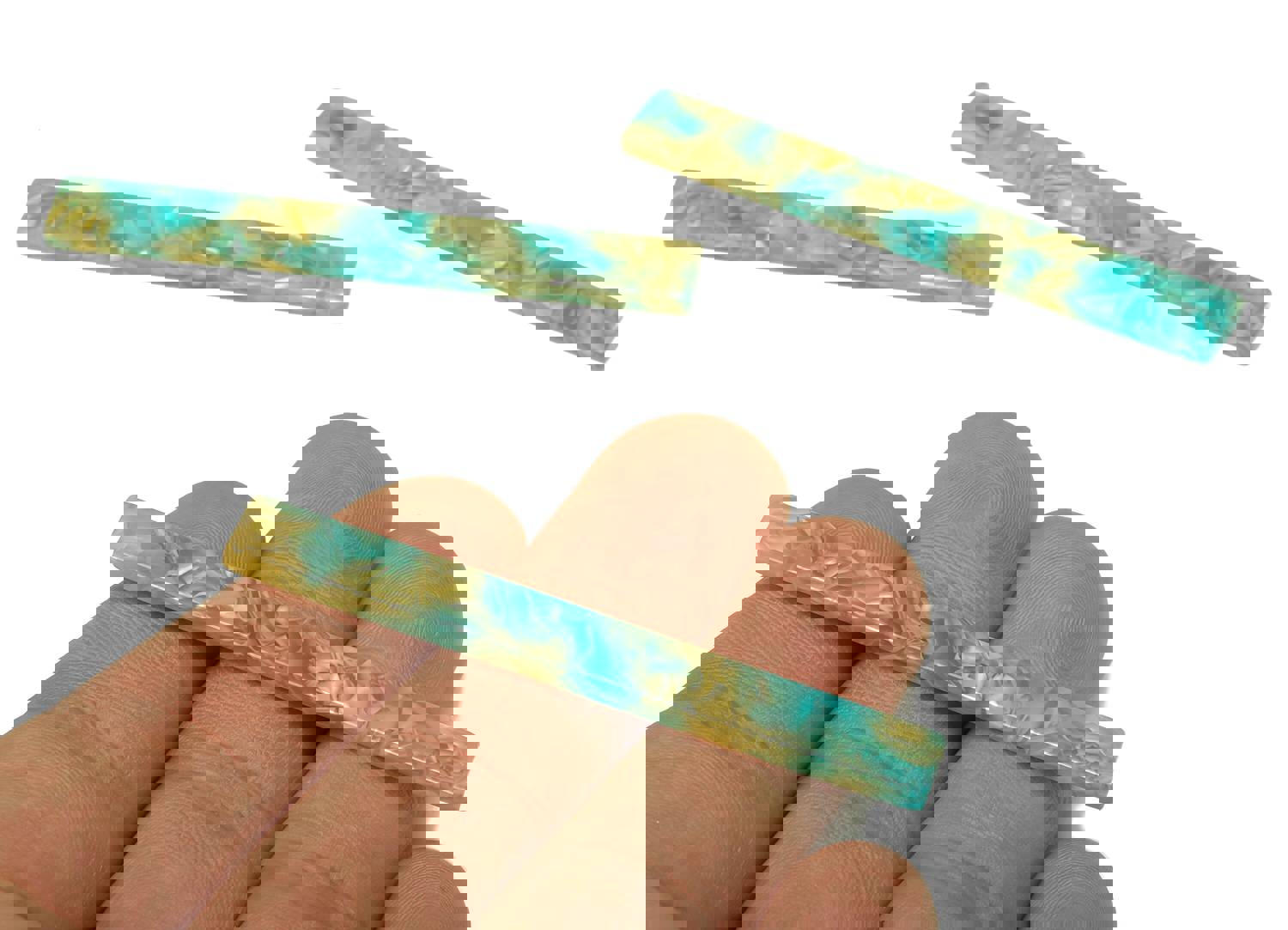 Acrylic Bar Charms - Long Bar Earrings with Rectangle Pendant (59.6x7.8x2.6mm, Mix Color)