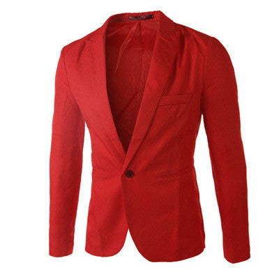 New Arrival Men's Slim Fit Casual Blazer - Red & Navy Blue