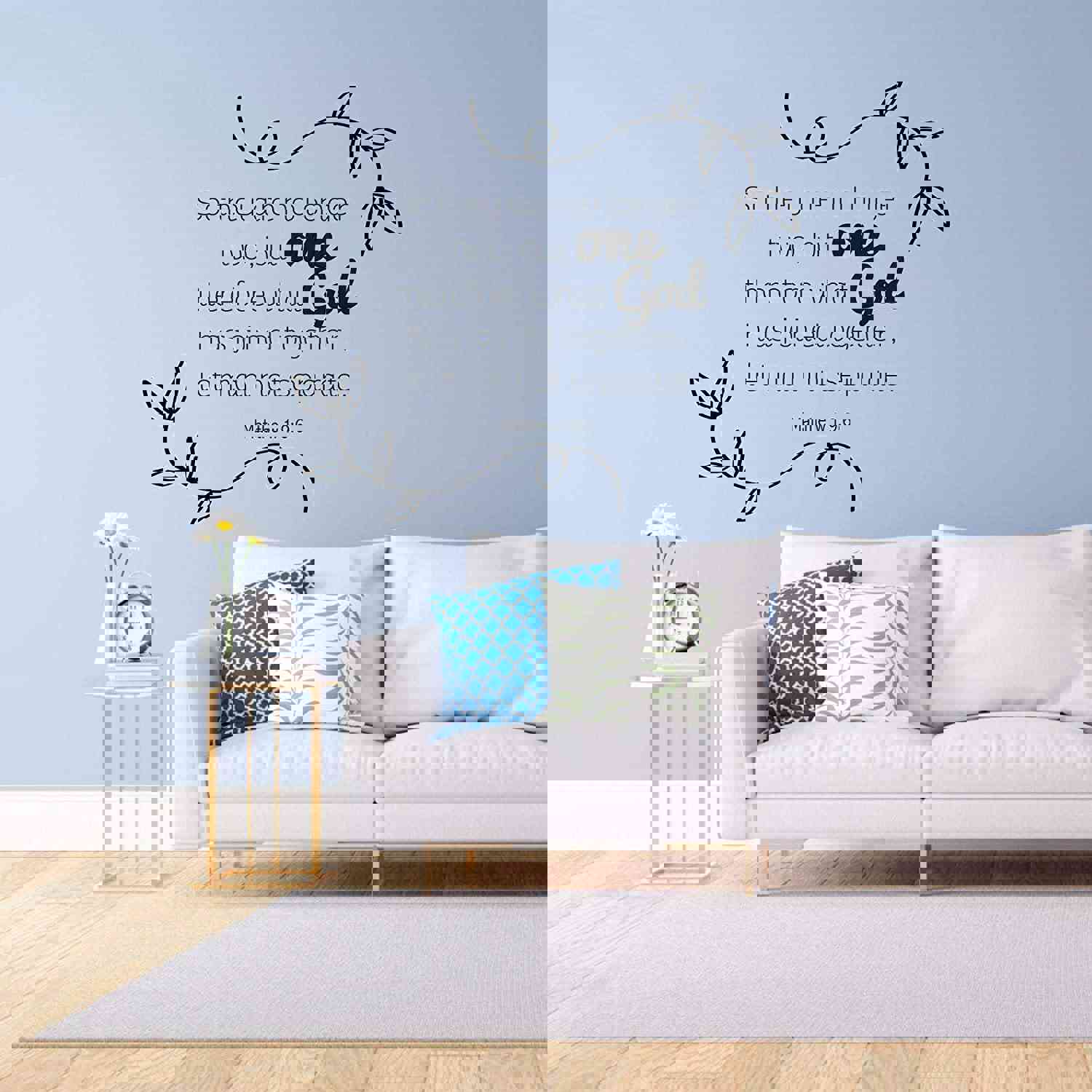 Religious Quotes Vinyl Wall Sticker - Bible Verse Decal