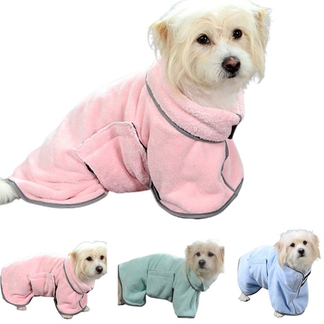 Quick-drying Pet Absorbent Towel Dog Bathrobe for Dogs & Cats