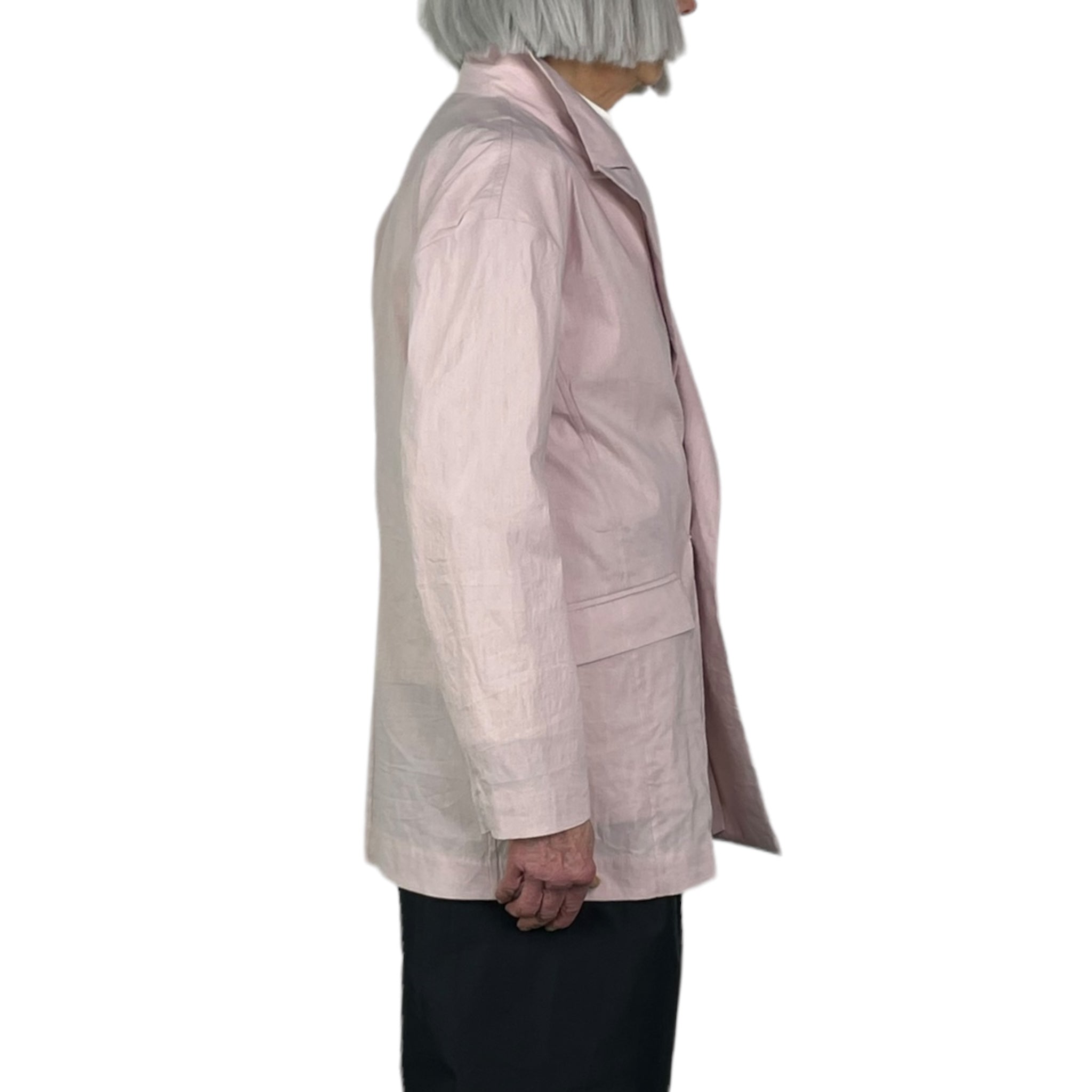 SHAPED MEMBRANE JACKET - Lightweight Linen and Manila Hemp Washi Paper Blend
