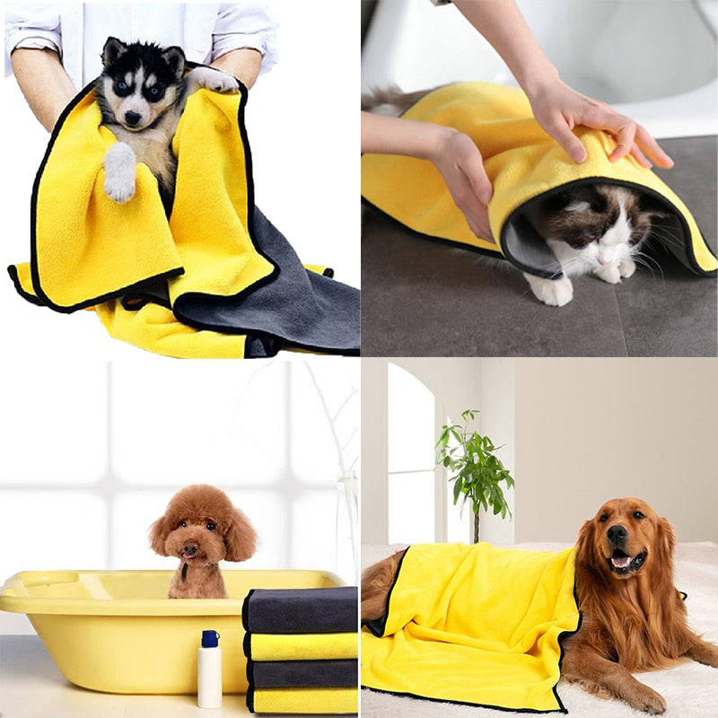 Quick-dry Pet Towel for Dogs and Cats - Soft, Absorbent Bath Towel