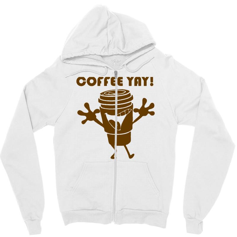 Coffee Yay Zipper Hoodie - Unisex Soft & Relaxed Fit