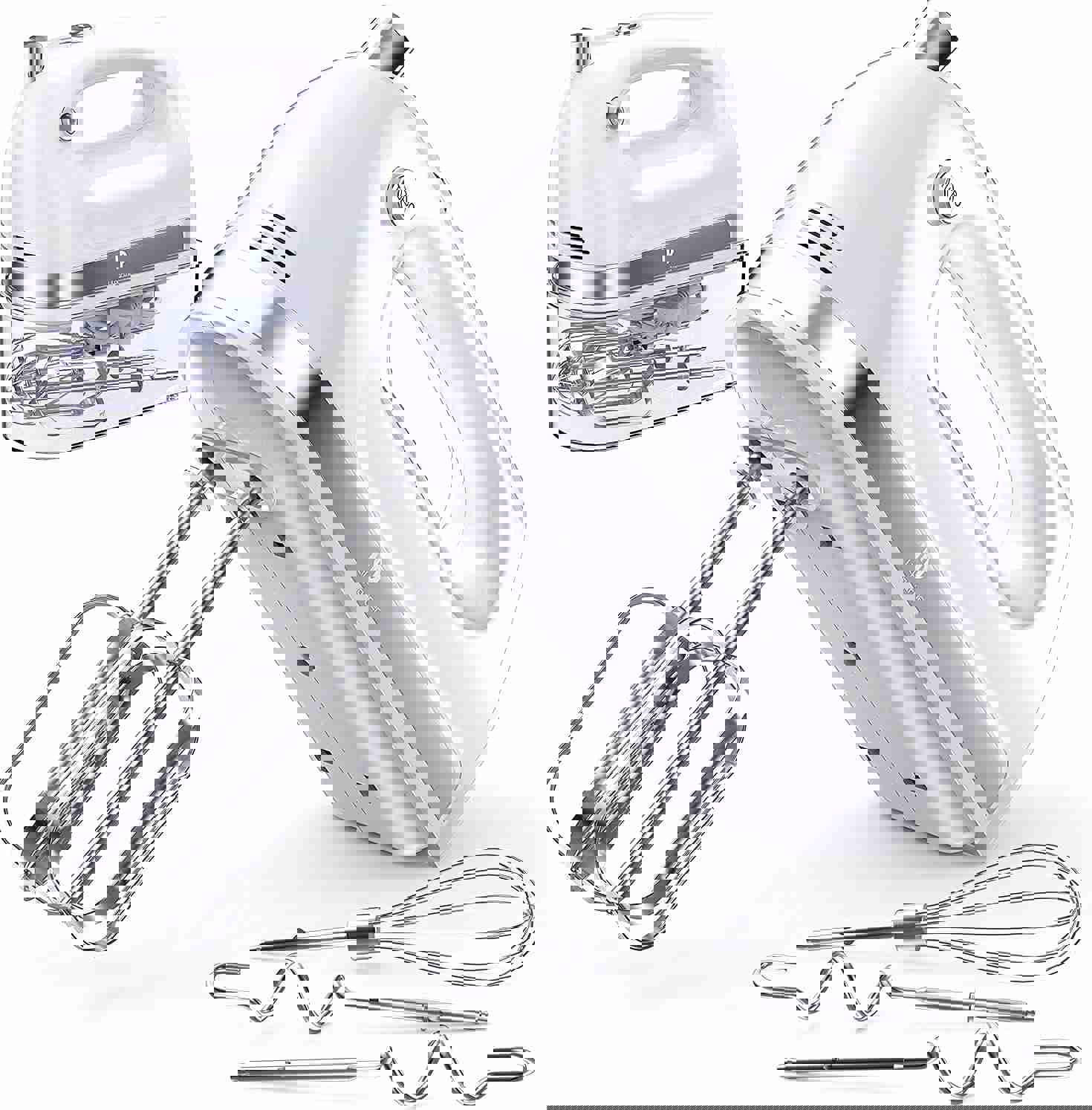 LILPARTNER 400W Ultra Power Hand Mixer with 5 Stainless Steel Accessories