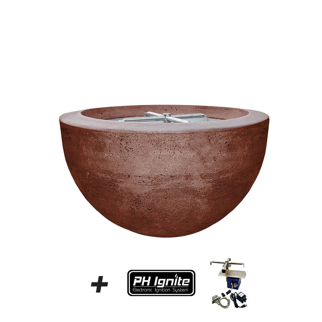 Moderno 3 Fire Bowl - Outdoor Gas Fire Pit with Lava Rocks