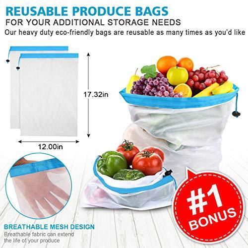 Reusable Sandwich Bags 6-Pack, Leakproof Lunch Storage Bags for Food, Snacks, and Travel