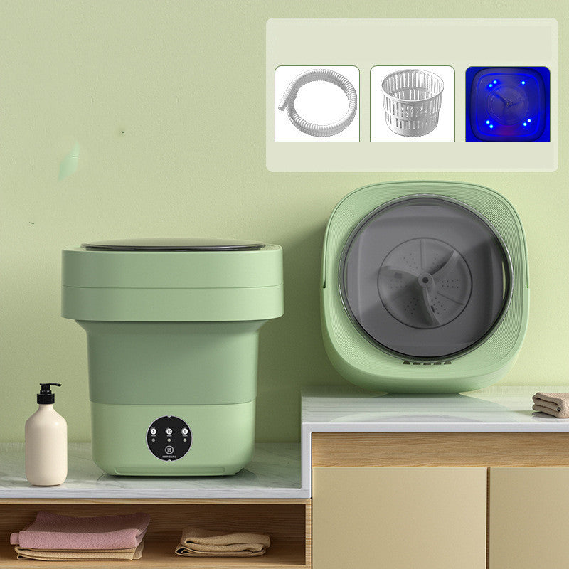 Mini Foldable Washing Machine for Socks and Underwear with Spinning Dry Function