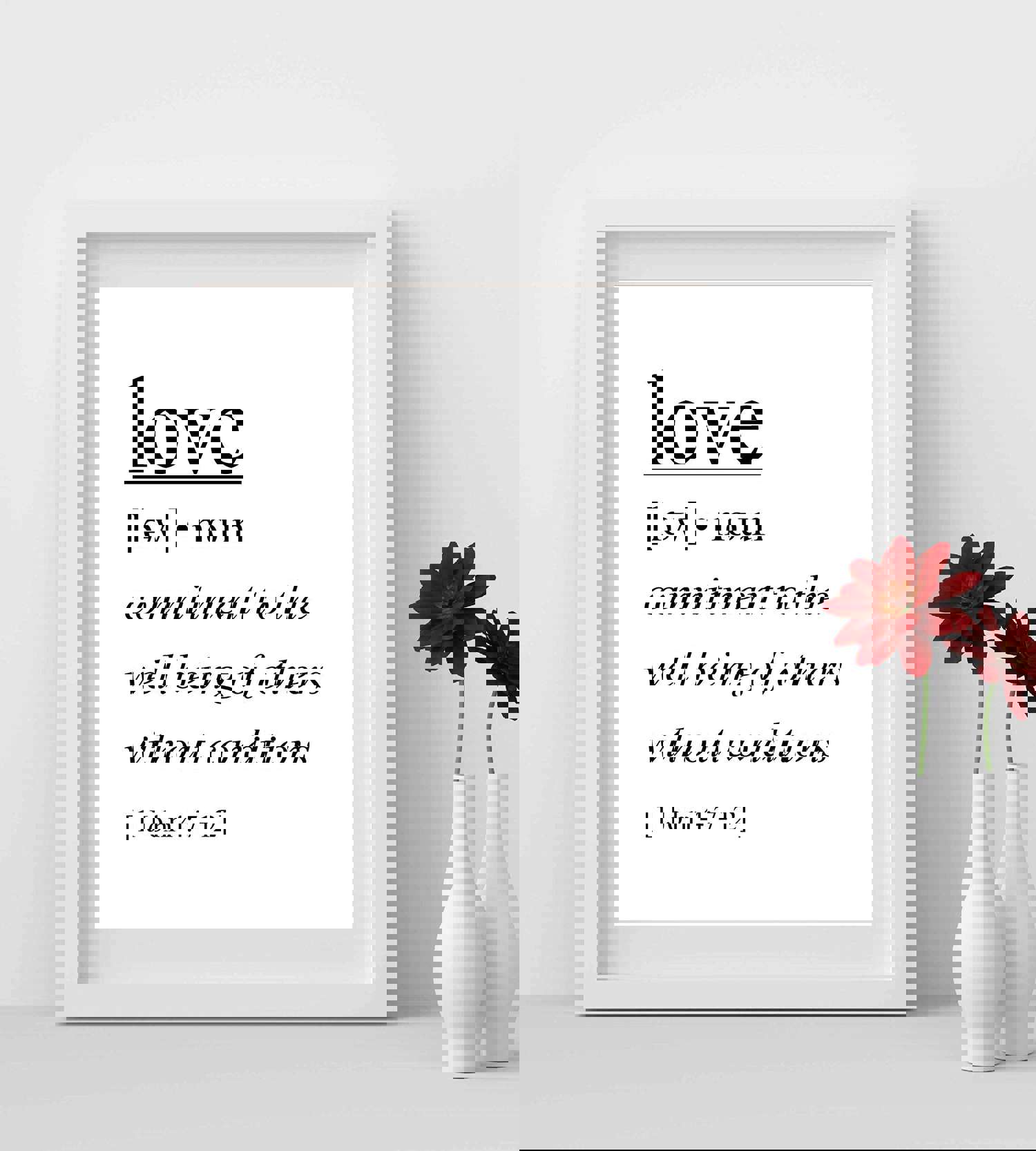 Love-Commitment to the Well Being of Others - Bible Verse Wall Art Sign - 8 x 10 Scripture Poster Print - Ready to Frame