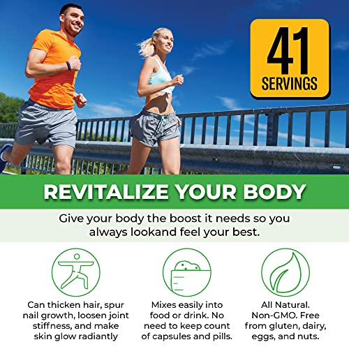 Advanced Hydrolyzed Collagen Peptides - Unflavored Protein Powder for Joints and Bones