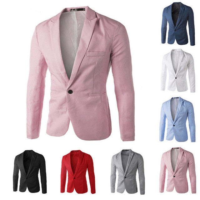 New Arrival Men's Slim Fit Casual Blazer - Red & Navy Blue
