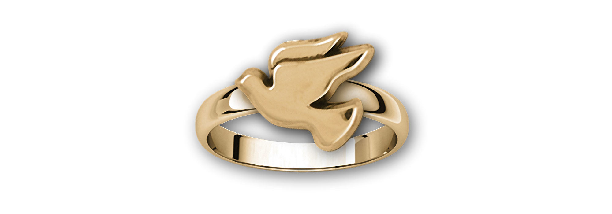 Dove Jewelry 14k Yellow Gold Handmade Dove Ring DVE2-RG