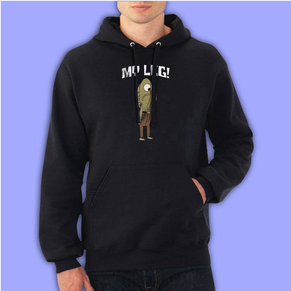 Fred The Fish My Leg Men's Hoodie - Regular Fit, Cotton & Polyester Blend