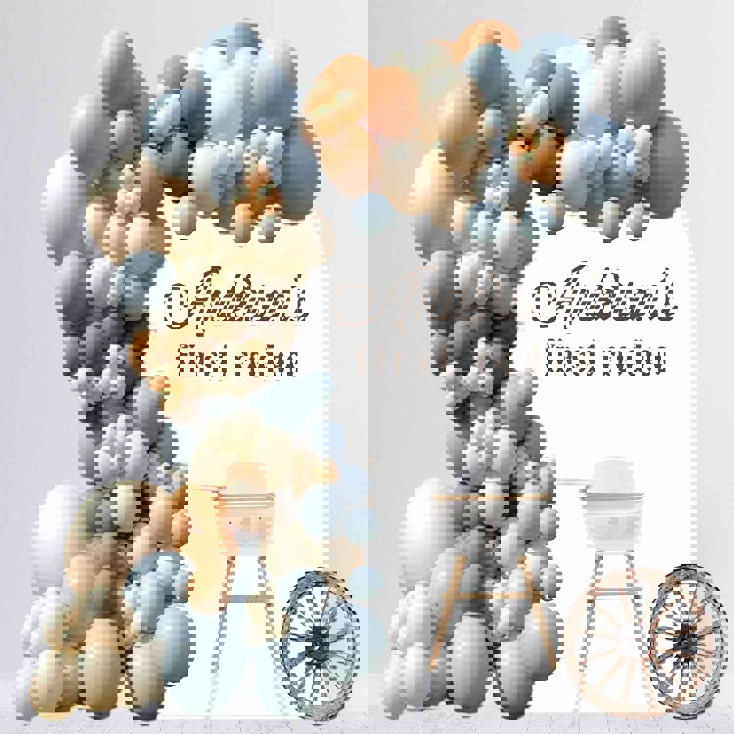 First Rodeo Decal for Party Backdrop - Cowboy Theme First Birthday