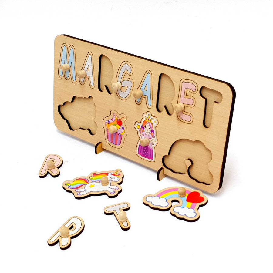 Personalized Princess Wooden Puzzle - Educational Gift for Kids