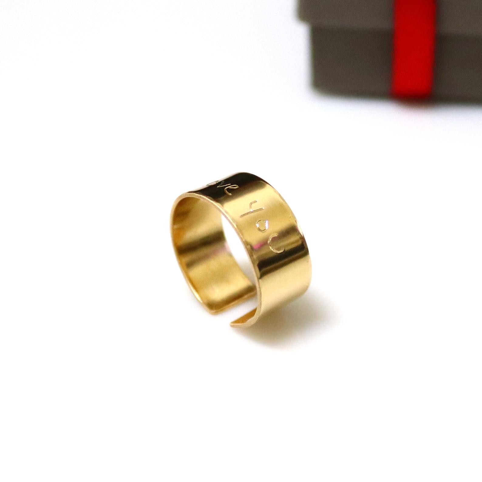 Personalized Handwriting Ring - Romantic Remembrance Gift for Loved Ones
