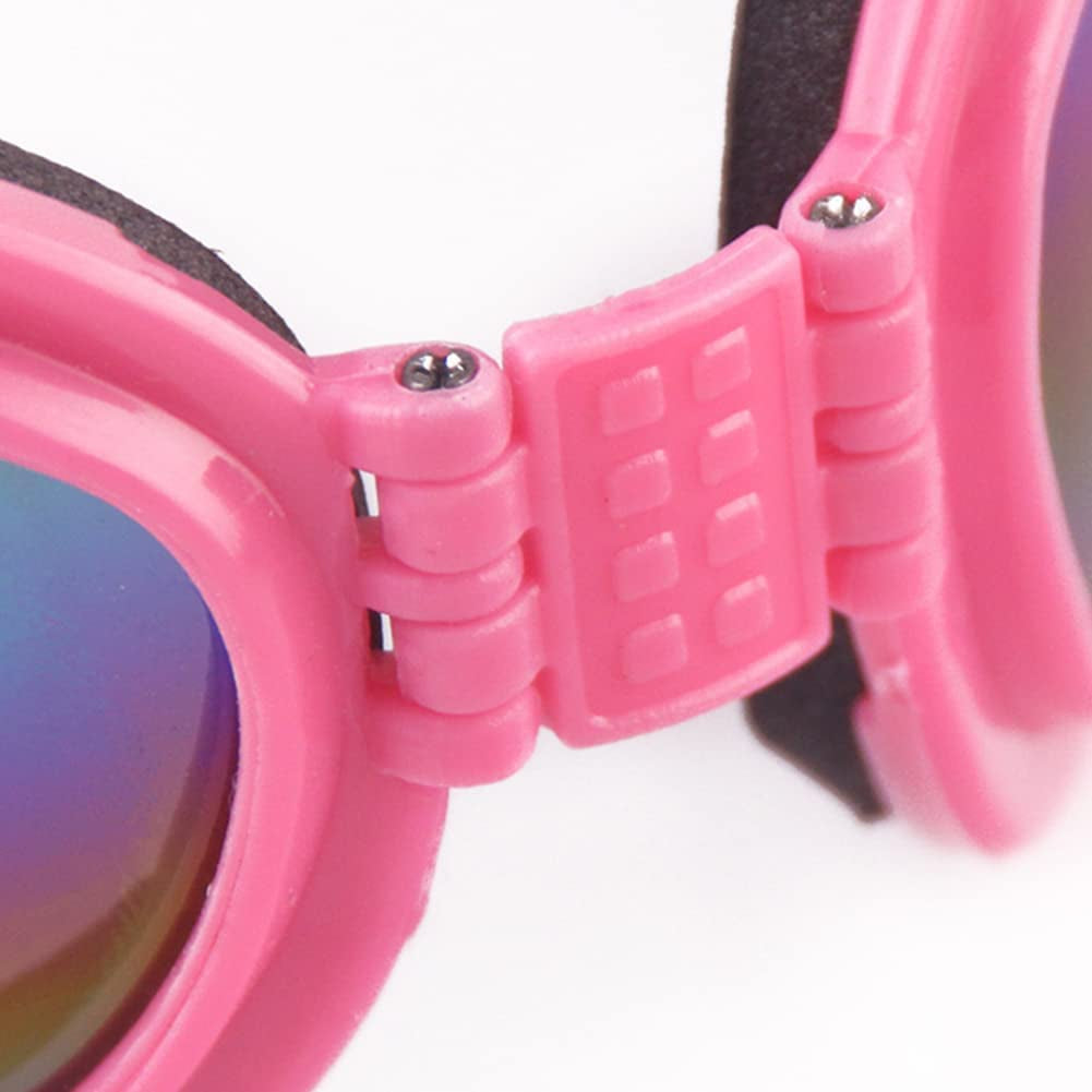Mekek Pet Dog Sunglasses - Windproof, Foldable, UV Protection Adjustable Goggles for Dogs