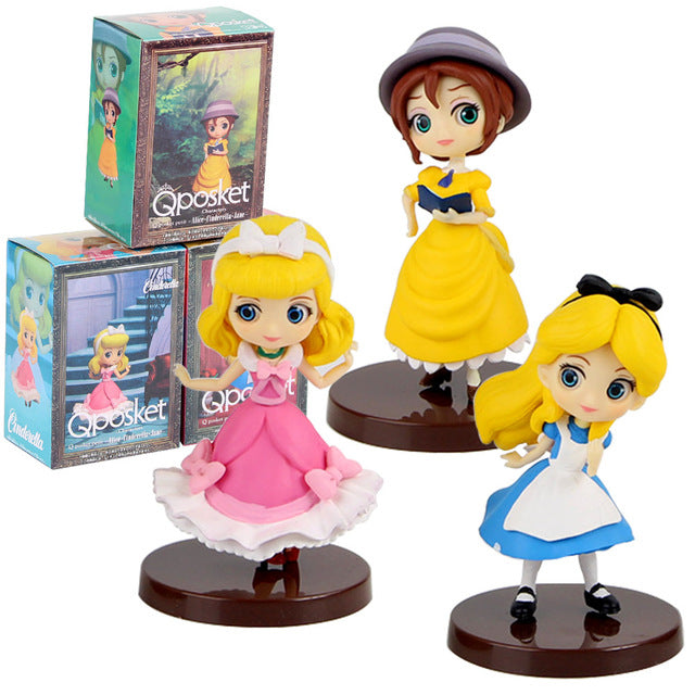 3pcs/set Q Posket Action Figure Snow White Mermaid Rapunzel Jessie Boa Hancock PVC Model Toys Anime Princess Dolls Gift for Kids