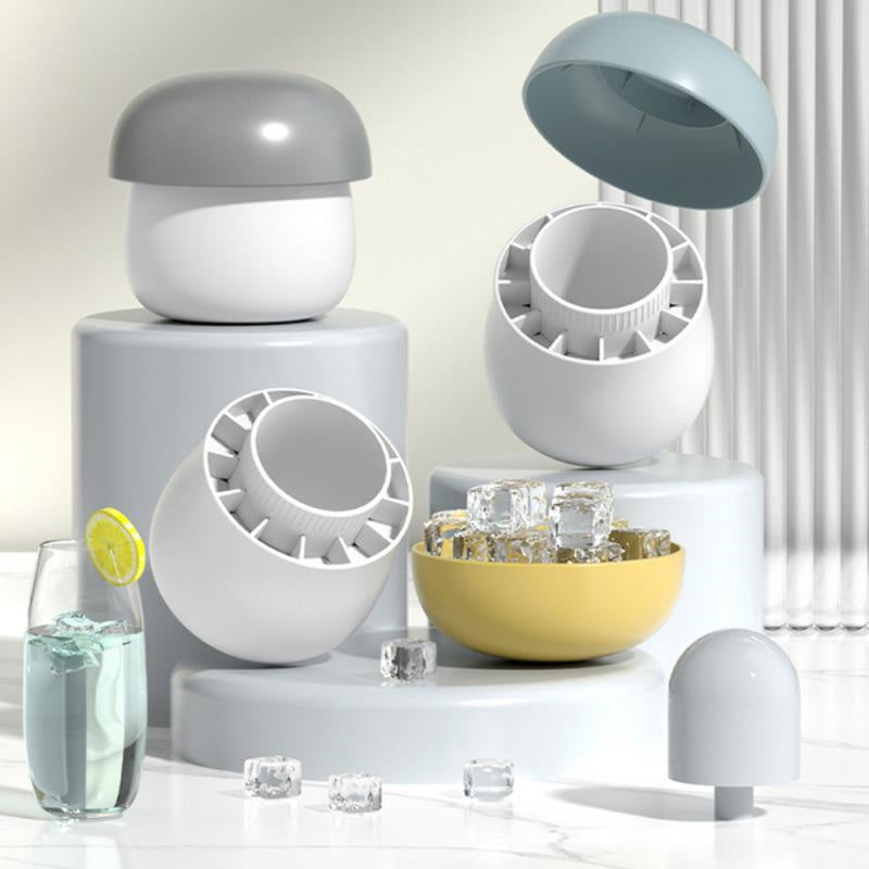 Silicone Mushroom Ice Block Mold - Easy Demould Kitchen Gadget for Homemade Crushed Ice