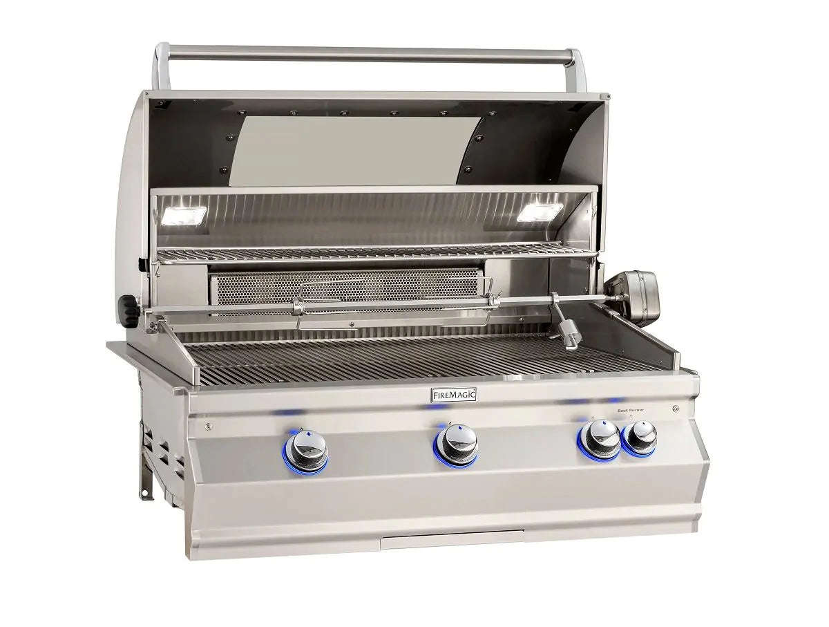 Fire Magic Aurora A790i 36-Inch Propane Gas Built-In Grill with Sear Burner and Rotisserie Kit