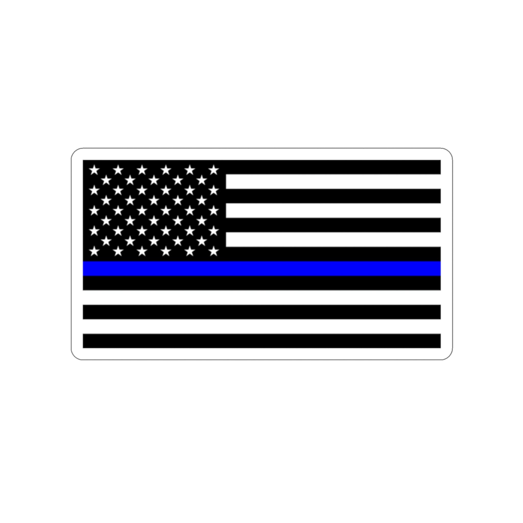 Thin Blue Line Flag Decal - Indoor & Outdoor Vinyl Sticker